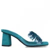Calzaro Zapatos De Tac贸n | Sandalias | Zapato Sandalia Mulé 22893 Azul Medio Celeste