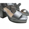Calzaro Zapatos De Tac贸n | Sandalias | Zapato Sandalia Plataforma 22306 Plata