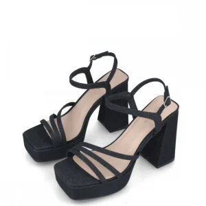 Calzaro Zapatos De Tac贸n | Zapato Sandalia Pollux 24081 Negro.