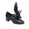 Calzaro Zapatos De Tac贸n | Zapato Tacón Medio Dos Pulseras Finas 519 Negro.