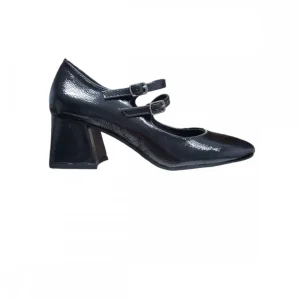 Calzaro Zapatos De Tac贸n | Zapato Tacón Medio Dos Pulseras Finas 519 Negro.