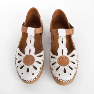 Calzaro Zapatos Con Cordones | Zapato Velcro Sport 612 en Napa Blanco