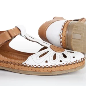 Calzaro Zapatos Con Cordones | Zapato Velcro Sport 612 en Napa Blanco