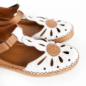 Calzaro Zapatos Con Cordones | Zapato Velcro Sport 612 en Napa Blanco