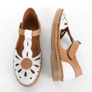 Calzaro Zapatos Con Cordones | Zapato Velcro Sport 612 en Napa Blanco
