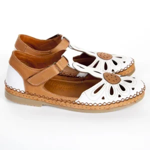 Calzaro Zapatos Con Cordones | Zapato Velcro Sport 612 en Napa Blanco