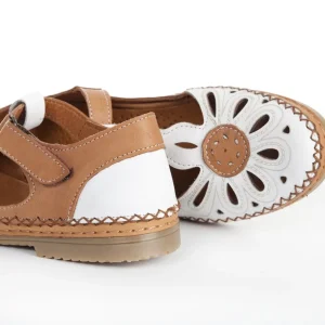 Calzaro Zapatos Con Cordones | Zapato Velcro Sport 612 en Napa Blanco