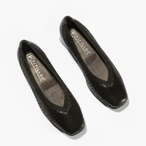 Calzaro Zapatos De Tac贸n | Confort | Zapatos 1701 de Salón con Tacón Bajo Arca/Lucido Negro