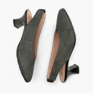 Calzaro Zapatos De Tac贸n | Zapatos de Salón de Mujer Destalonado 5750 en Piel y Tacón Embudo Azul.