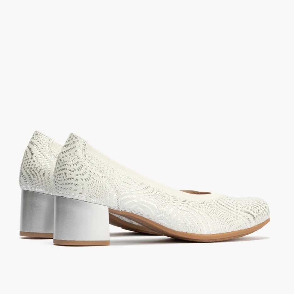 zapatos_de_saln_de_mujer__4.webp Calzaro Zapatos De Tac贸n | Zapatos de Salón de Mujer de Piel con Ribete Elástico 5720 con Tacón Medio Plata