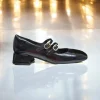 Calzaro Zapatos De Tac贸n | Confort | Zapatos de Tacón Bajo Con Dos Correas Mary Jane Desiree Daky 1 Negro.