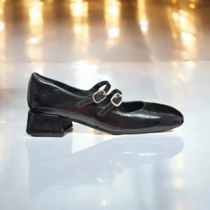 Calzaro Zapatos De Tac贸n | Confort | Zapatos de Tacón Bajo Con Dos Correas Mary Jane Desiree Daky 1 Negro.