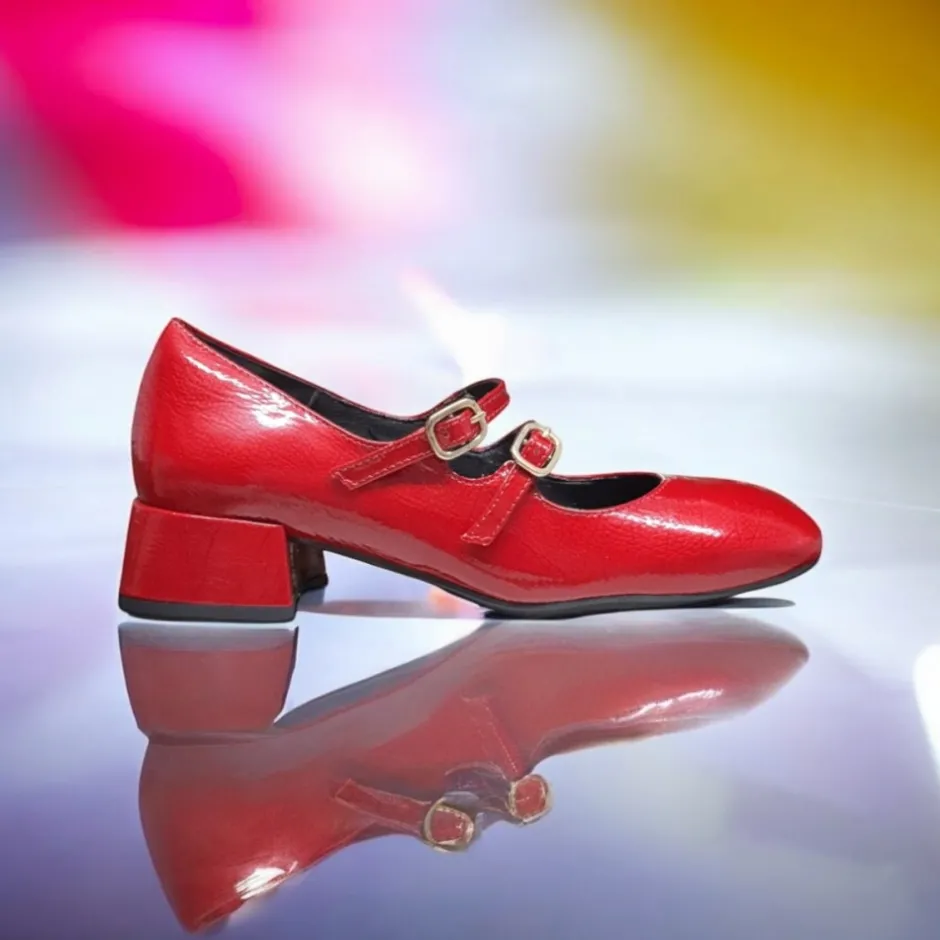 zapatos_de_tacn_bajo_con__0.webp Calzaro Zapatos De Tac贸n | Confort | Zapatos de Tacón Bajo Con Dos Correas Mary Jane Desiree Daky 1 Rojo.