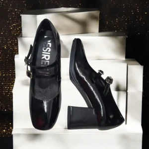 Calzaro Zapatos De Tac贸n | Confort | Zapatos de Tacón Medio Mary Jane Desiree Dami 16 Negro.