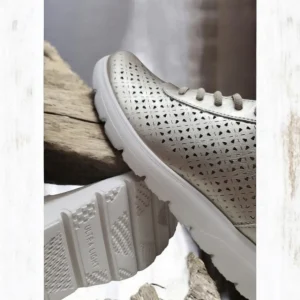 Calzaro Confort | Zapatos Sneakers Picaditos Cordones Slip-on 422 Bronce
