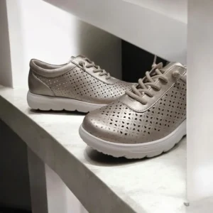 Calzaro Confort | Zapatos Sneakers Picaditos Cordones Slip-on 422 Bronce