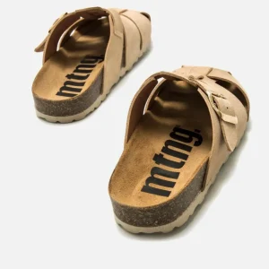 Calzaro Zuecos | Sandalias Bios | Zueco 59375 Liliane Serraje Beige Arena.