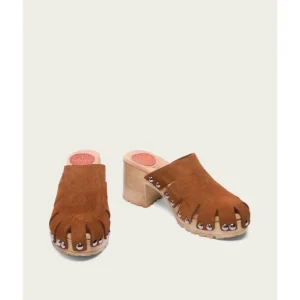 Calzaro Zuecos | Zueco Mujer Serraje Cuero Gia 2880.