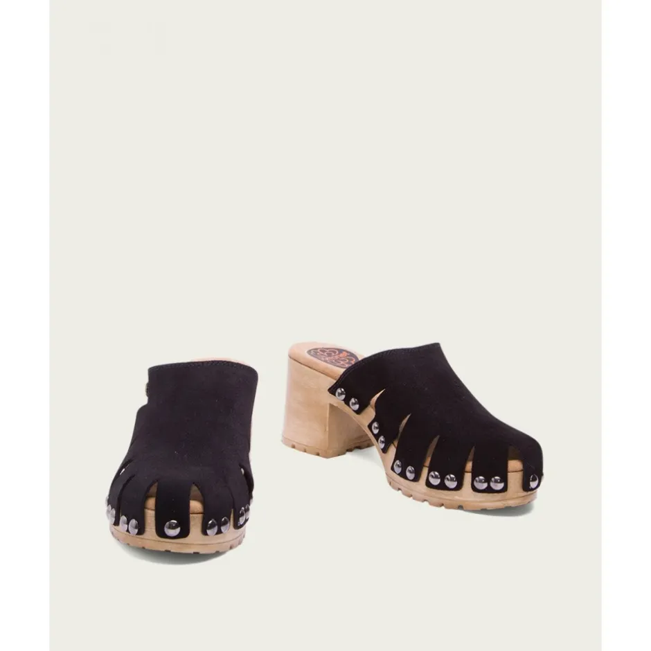 zueco_mujer_serraje_negro_4.webp Calzaro Zuecos | Zueco Mujer Serraje Negro Gia 2880.
