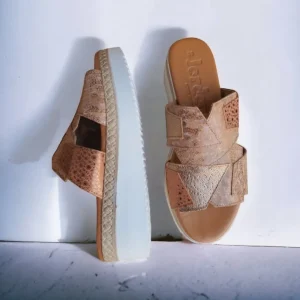 Calzaro Sandalias | Zueco Sandalia Cuñina 2769 Tiras Cuero.